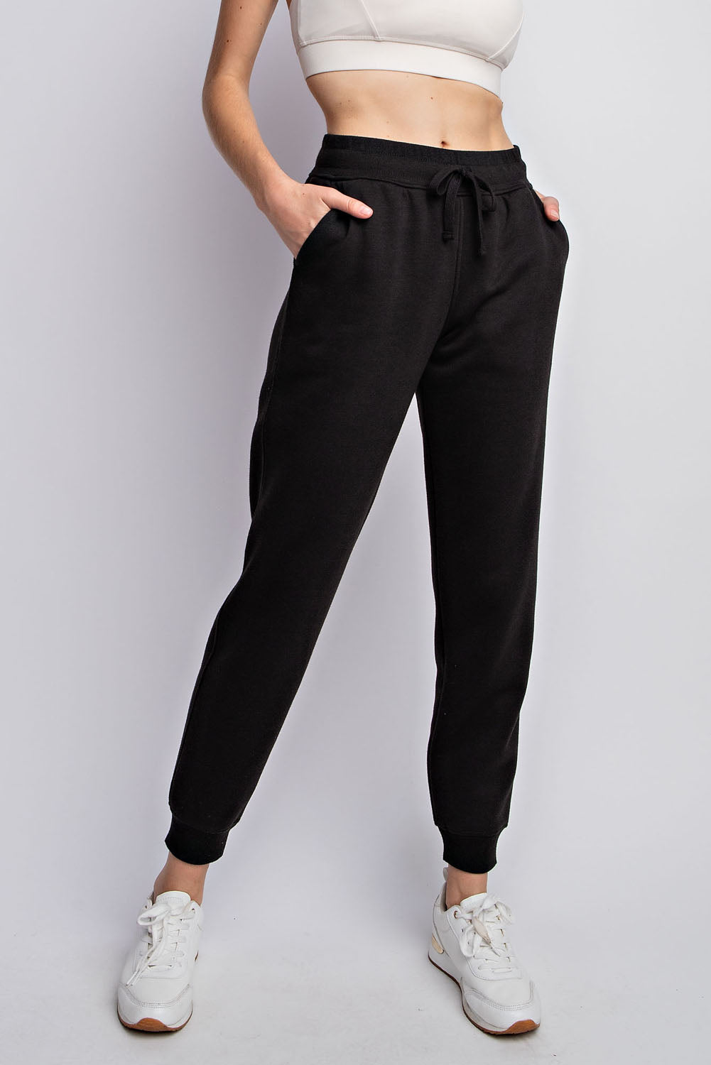  Wright's Women's French Terry Sweatpants, Black, Small