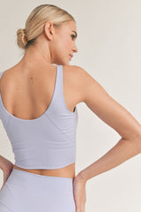 Aligned Performance Cropped Tank Top with Removable Bra Pads