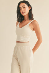 Aligned Performance Cropped Tank Top with Removable Bra Pads