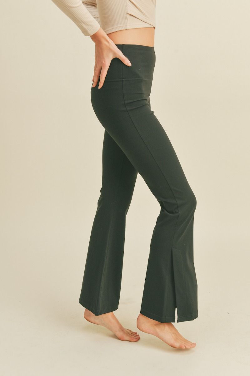 High-Rise Side Split Flare Leggings