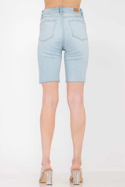 High-Waisted Destroyed Cutoff Bermudas