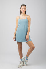 Sleeveless Active Tennis Dress with Unitard Liner