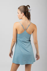 Sleeveless Active Tennis Dress with Unitard Liner