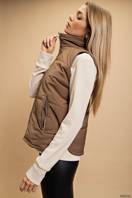 Zip-up Vest with Pockets