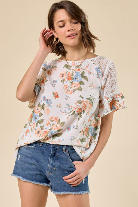 Ruffle Short Sleeve Top