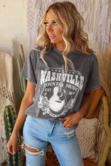 Nashville Music City Graphic Mineral Washed Tee