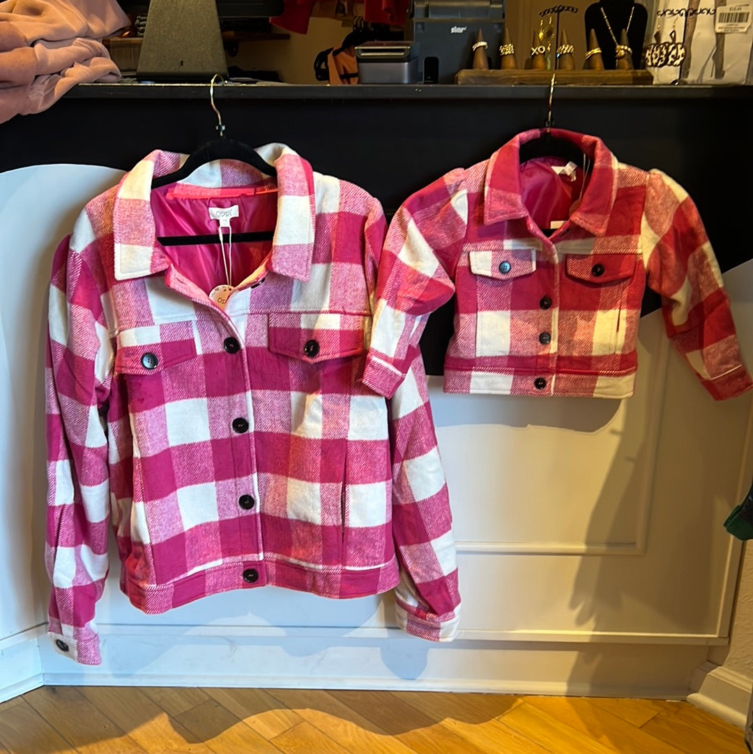 KID's Fuchsia Shacket - Mommy & Me Matching