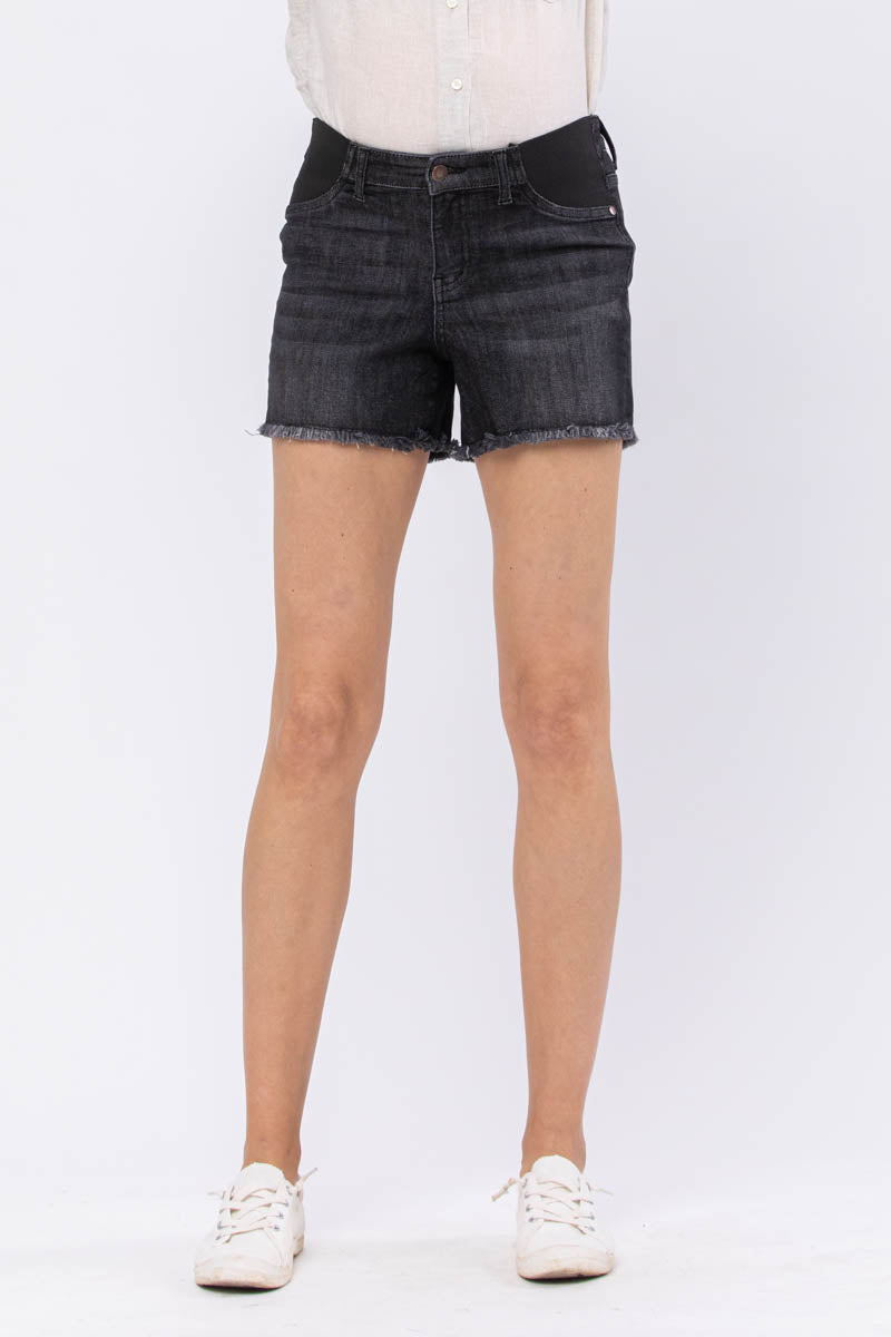 Mid-Rise Maternity Cut Off Shorts