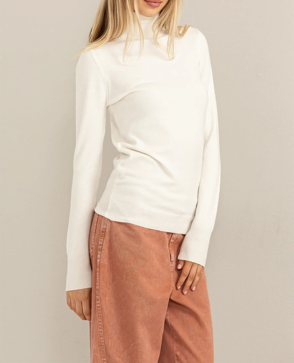 Chic Position Turtleneck Sweater Top