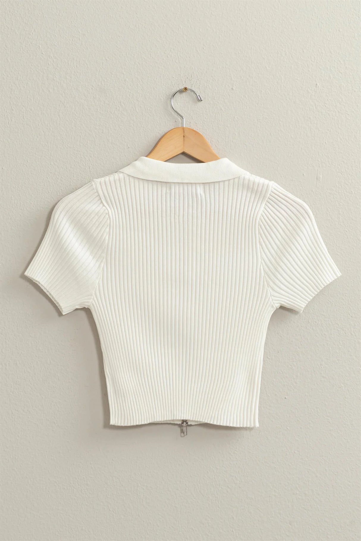 Two Way Zipper Crop Top