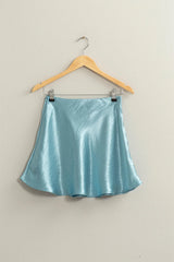 Skater Satin Mini Skirt