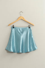 Skater Satin Mini Skirt