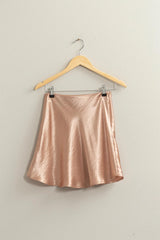 Skater Satin Mini Skirt