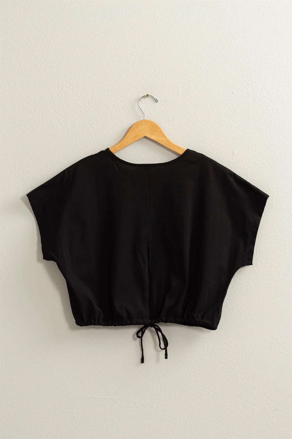 Drawstring Hem Crop Top