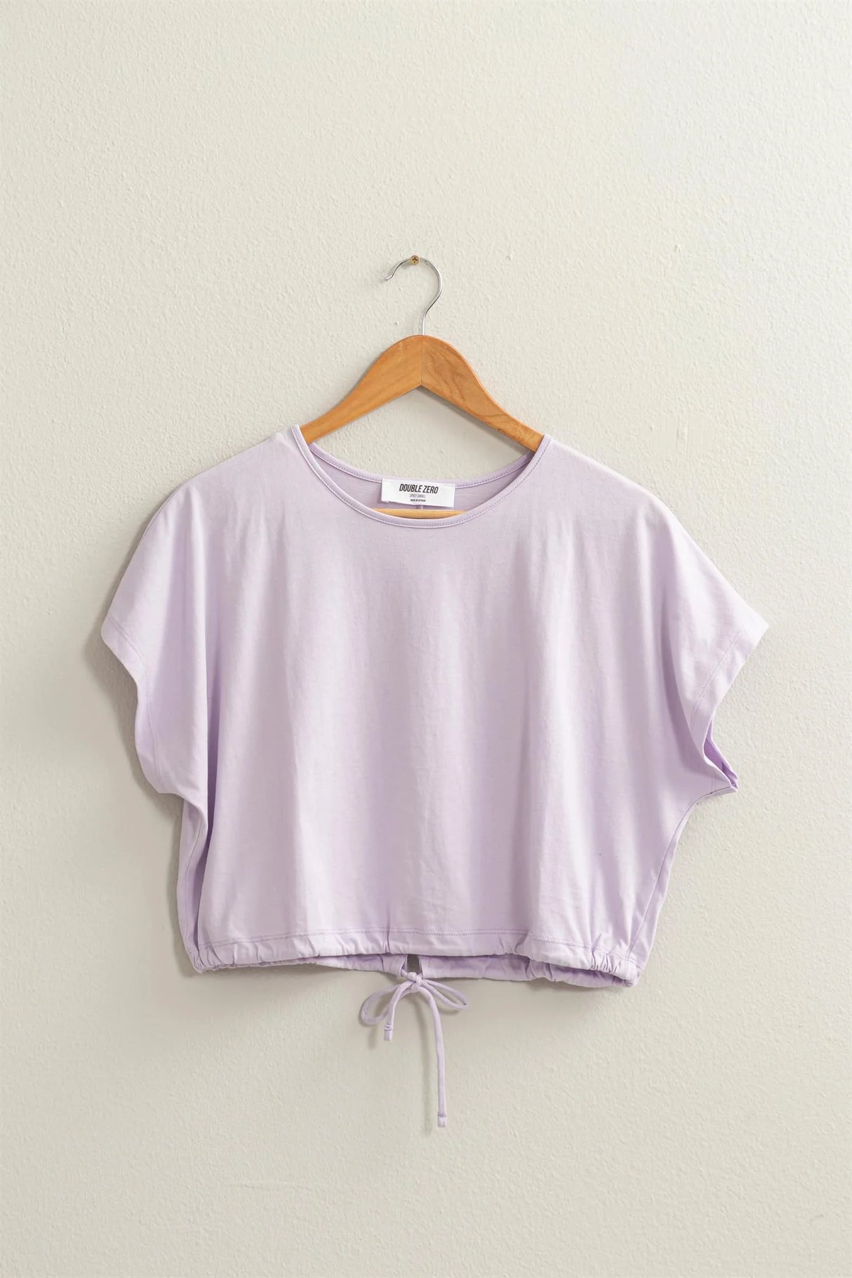 Drawstring Hem Crop Top