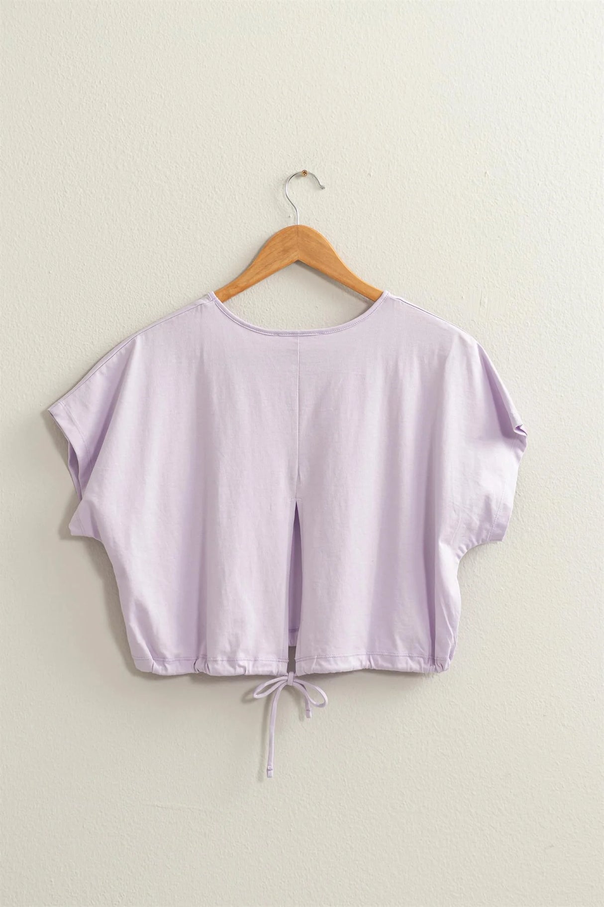 Drawstring Hem Crop Top