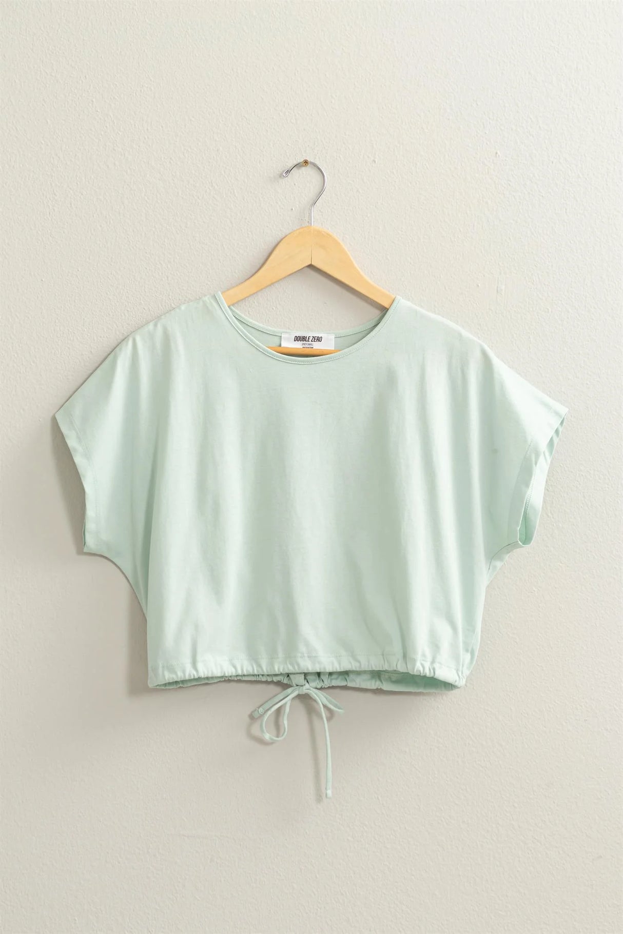 Drawstring Hem Crop Top