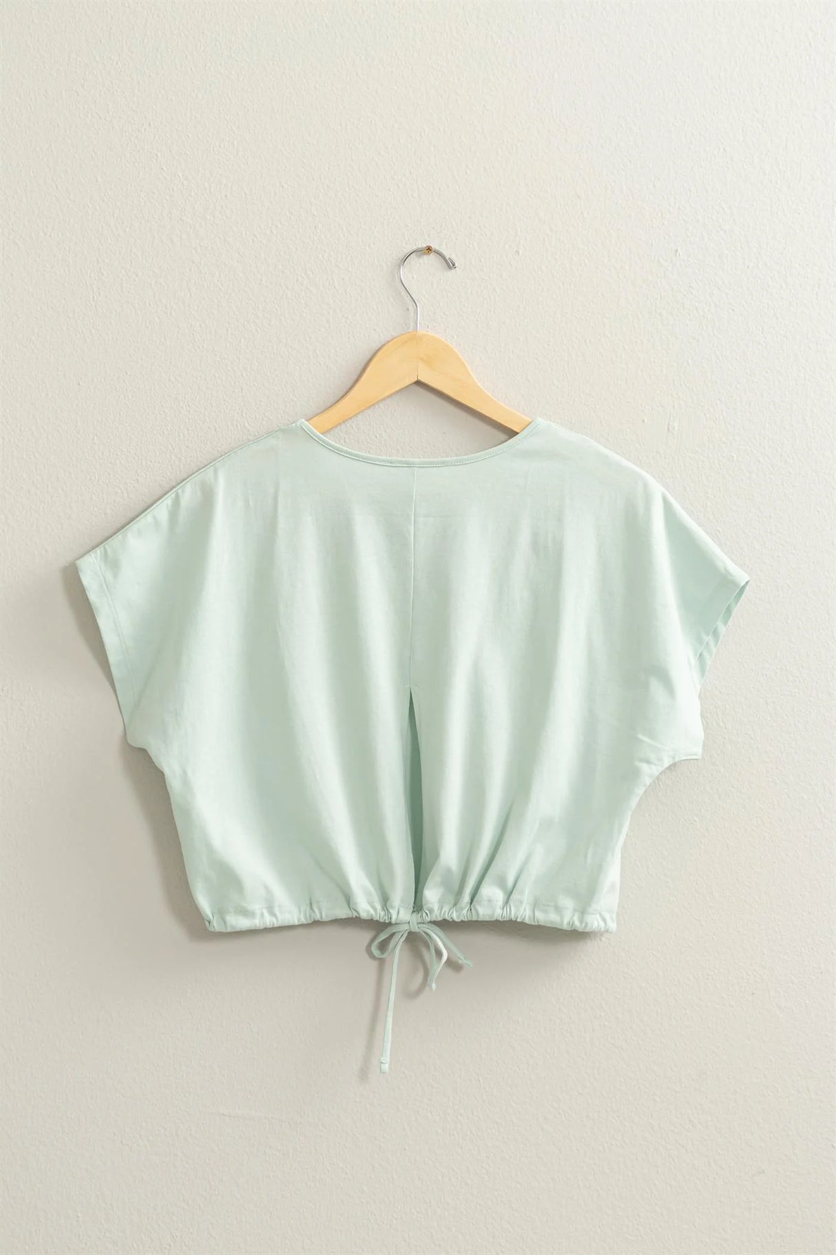 Drawstring Hem Crop Top