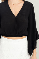 Forever Us Surplice Crop Top