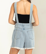 Sweet Pop Distressed Denim Overalls