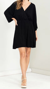 Sweet Fling Surplice Jersey Mini Dress