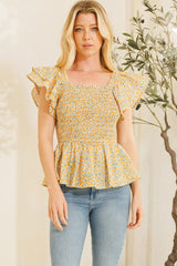 Poplin Floral Printed Top