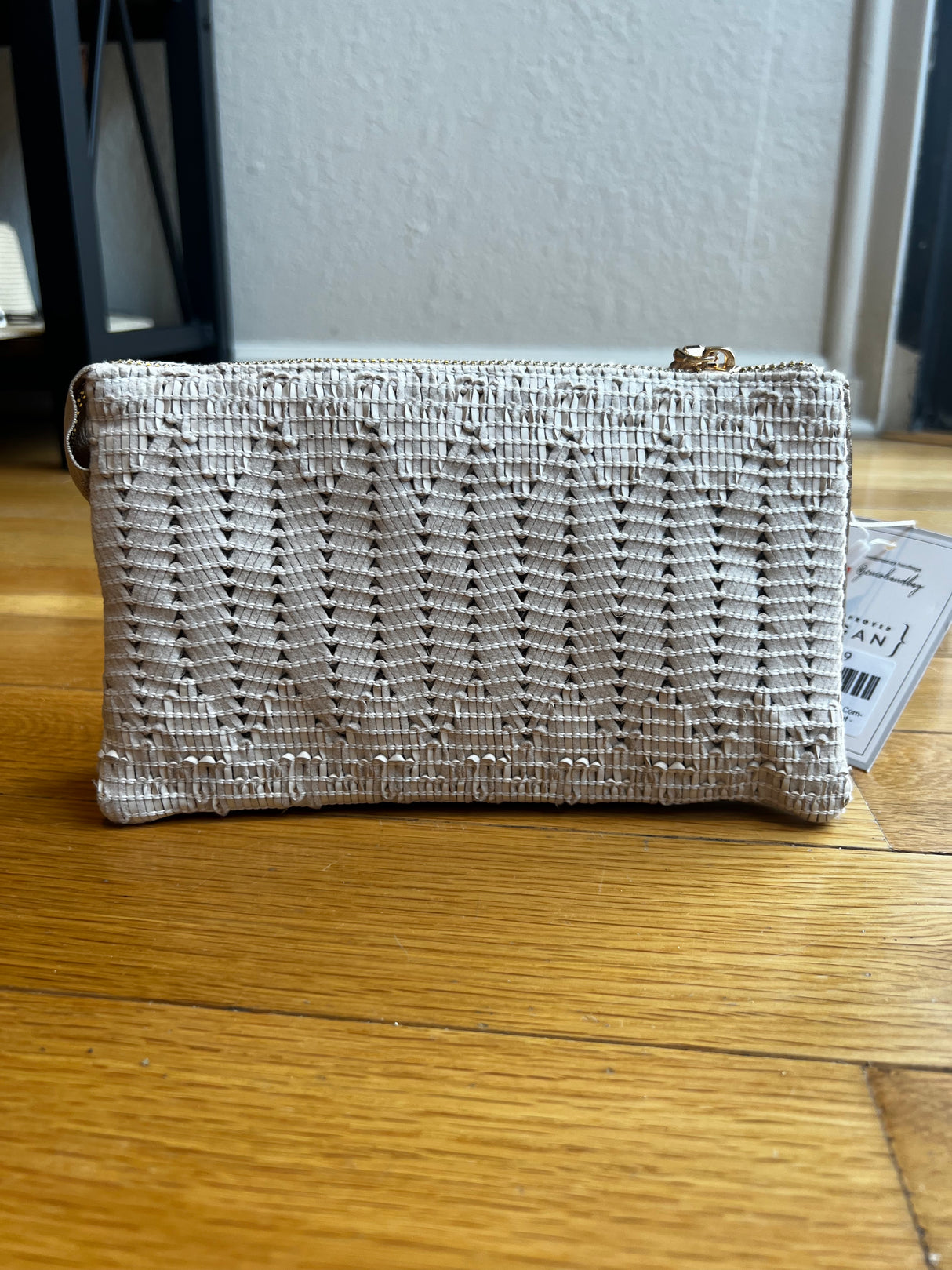 Riley Woven Herringbone 3 Compartment Crossbody/Wristlet