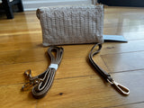 Riley Woven Herringbone 3 Compartment Crossbody/Wristlet