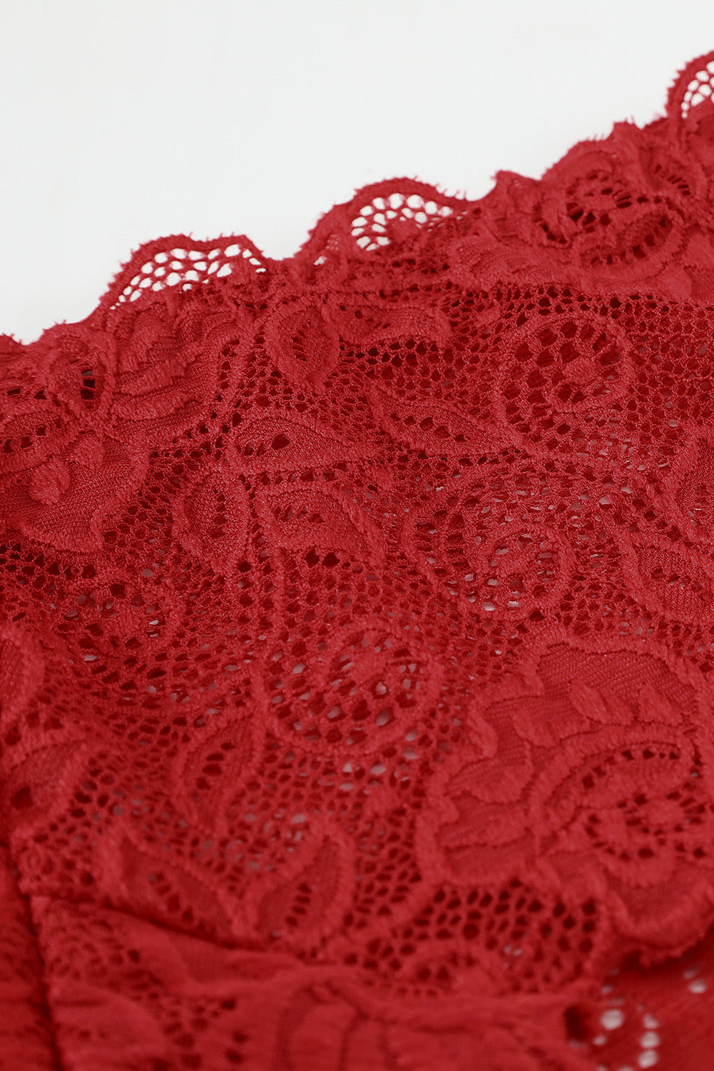 Romantic Love Fiery Red Lace Bralette Lingerie Set