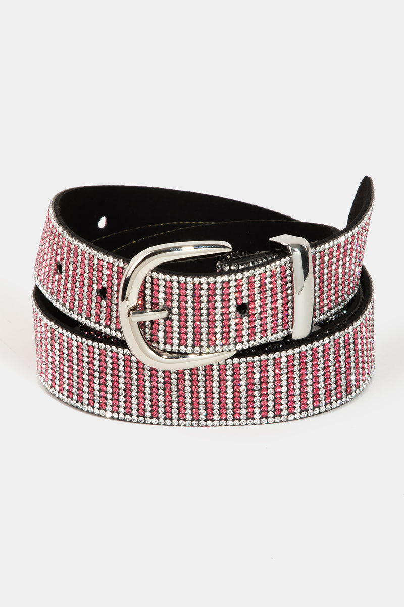 Vibrant Rhinestone Pave Belt