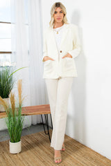 Fully Lined Cotton Blazer