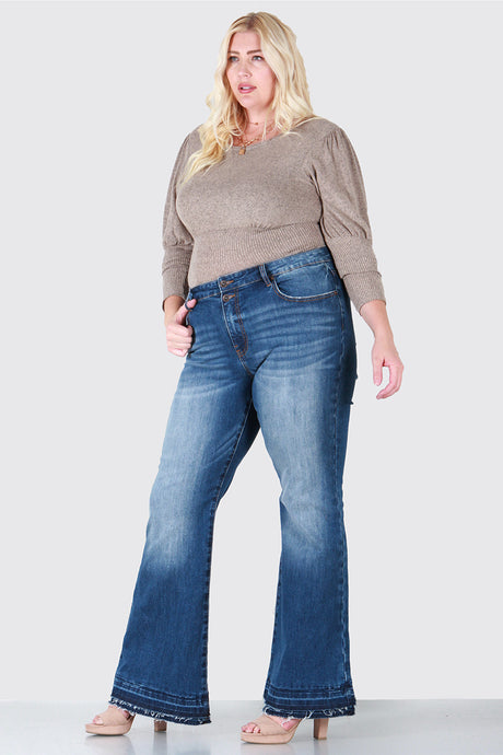 Plus Size Boot Cut Jeans