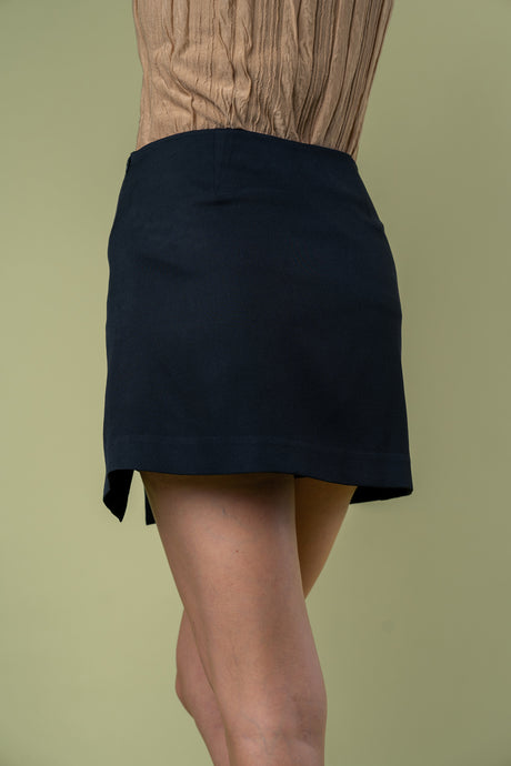 High-Waisted Overlapping Skirt