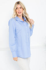 Oversized Solid Hi Low Shirt