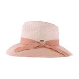 Panama Hat with Frayed Bow Trim Band