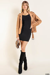 Soft, Light, Cozy Techno Suede Moto Jacket