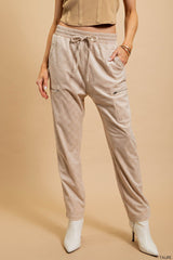 Checker Velvet Burnout Jogger Pants