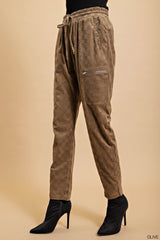 Checker Velvet Burnout Jogger Pants