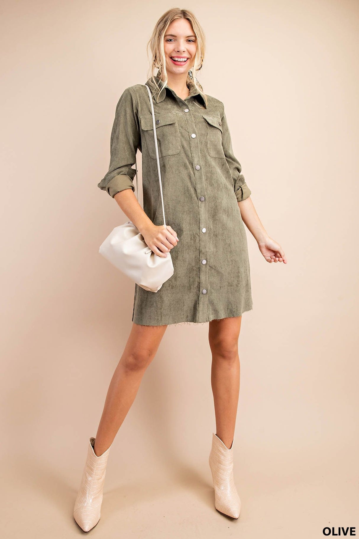 Corduroy Shirt Dress