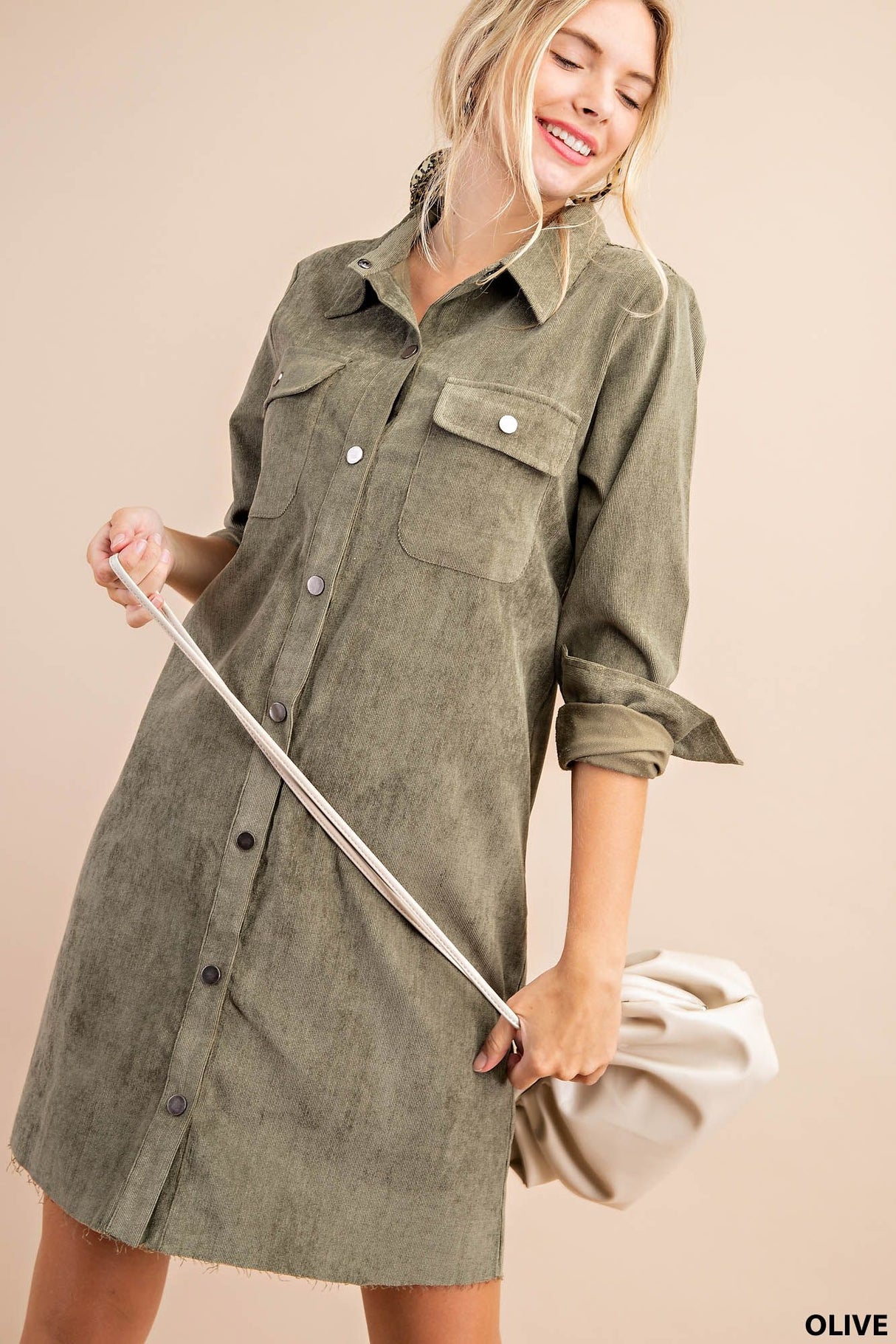 Corduroy Shirt Dress