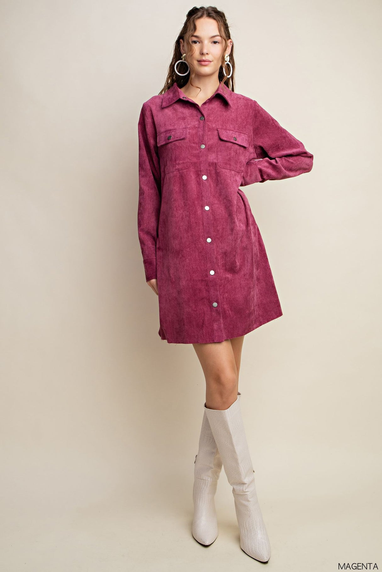 Corduroy Shirt Dress