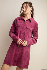 Corduroy Shirt Dress