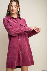 Corduroy Shirt Dress