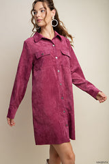 Corduroy Shirt Dress