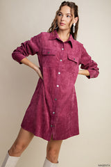 Corduroy Shirt Dress