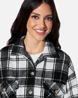 Black & White Soft Long Flannel Top