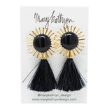 Metallic Starburst Tassle Earrings