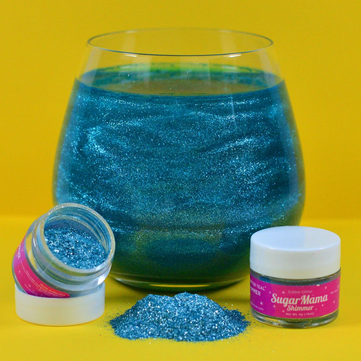 Mermaid Water Teal Shimmer Edible Glitter