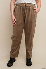 Checker Velvet Burnout Jogger Pants