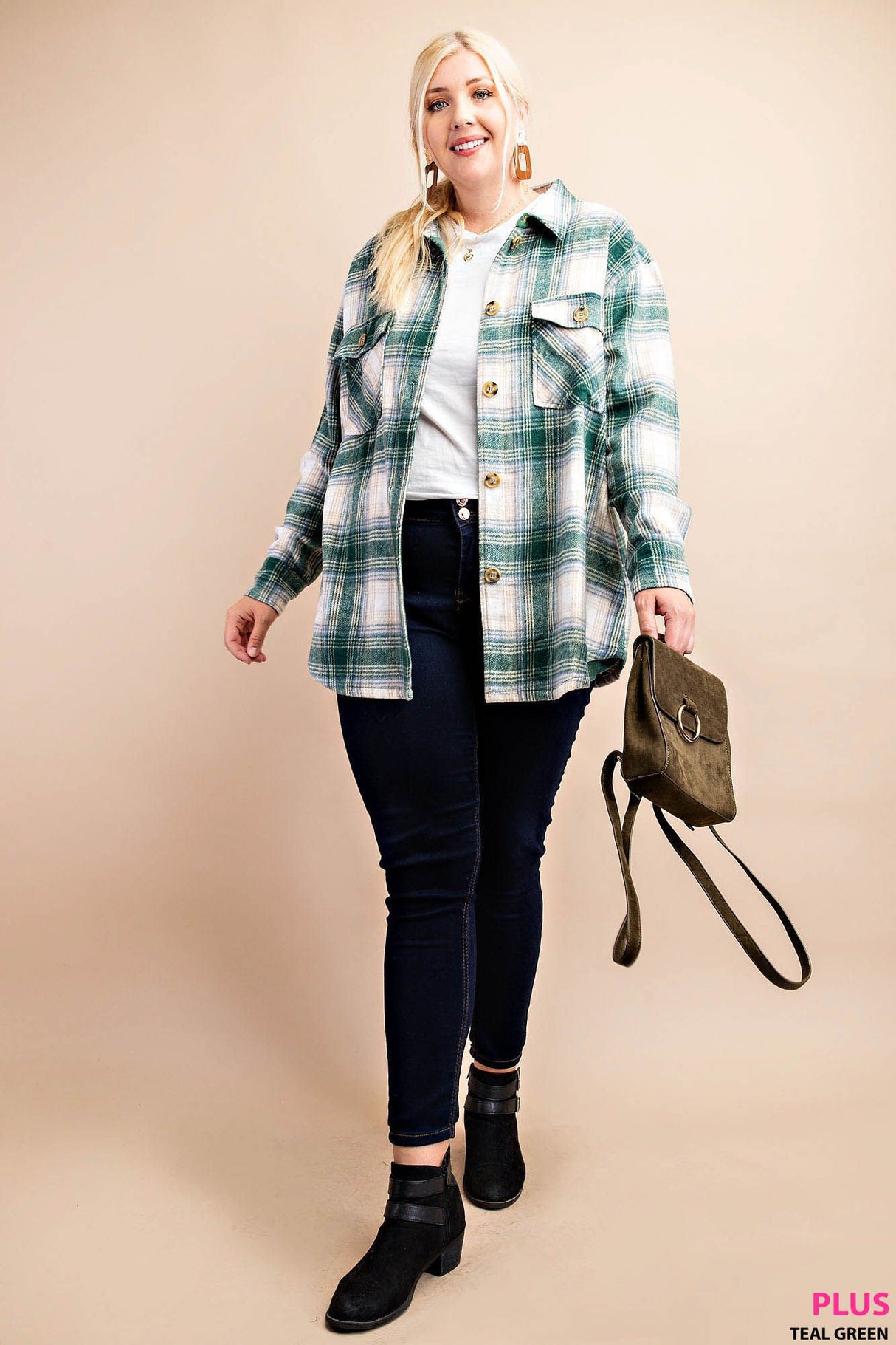 Plaid Flannel Shirt Jacket